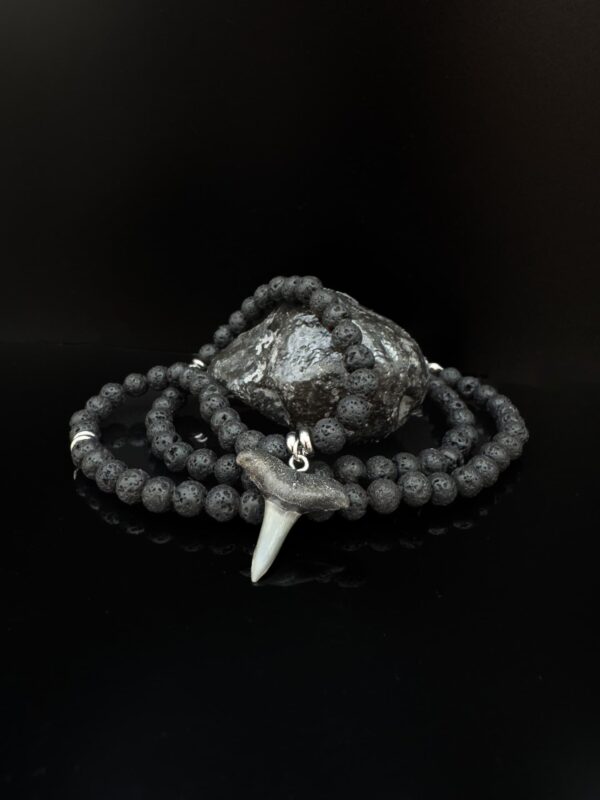 mens fossil shark tooth necklace