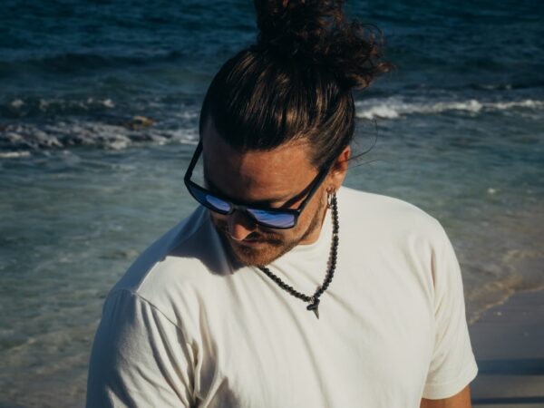 shark fossil necklace men