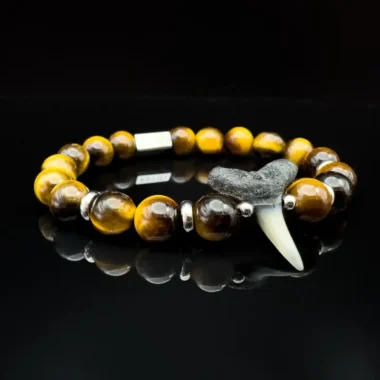 Handmade fossil shark tooth bracelets by Shark Heritage